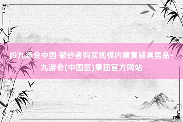J9九游会中国 　　破钞者购买规模内康复辅具居品-九游会(中国区)集团官方网站