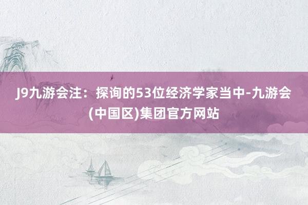 J9九游会　　注：探询的53位经济学家当中-九游会(中国区)集团官方网站