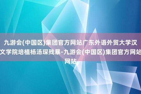 九游会(中国区)集团官方网站广东外语外贸大学汉文学院培植杨汤琛残暴-九游会(中国区)集团官方网站